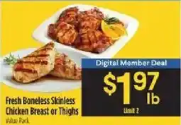 Bashas' Fresh Boneless Skinless Chicken Breast or Thighs offer