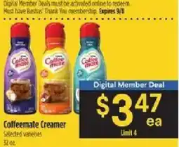 Bashas' Coffee mate creamer offer