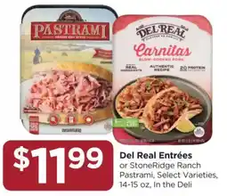 Food 4 Less Del Real Entrées or StoneRidge Ranch Pastrami offer
