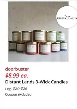 JC Penney Distant Lands 3-Wick Candles offer