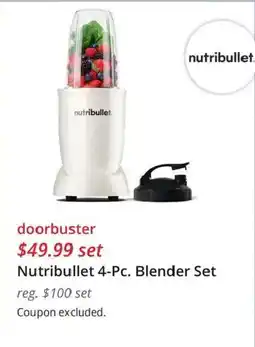 JC Penney Nutribullet 4-Pc. Blender Set offer