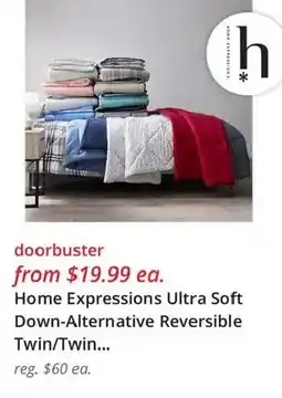 JC Penney Home Expressions Ultra Soft Down-Alternative Reversible Twin/Twin offer