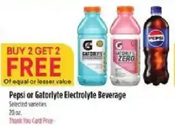 Bashas' Pepsi or Gatorlyte Electrolyte Beverage offer