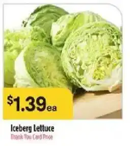 Bashas' Iceberg Lettuce offer