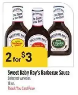 Bashas' Sweet Baby Ray's Barbecue Sauce offer