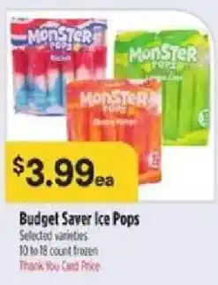 Bashas' Monster Pops offer