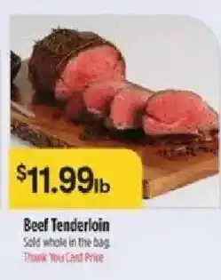 Bashas' Beef Tenderloin offer