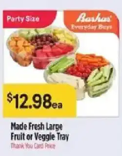 Bashas' Bashas' Everyday Buys Made Fresh Large Fruit or Veggie Tray offer