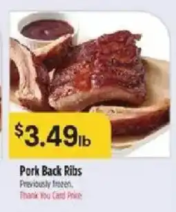 Bashas' Pork Back Ribs offer