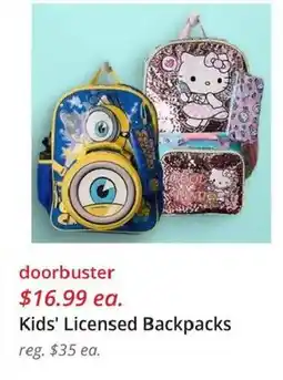 JC Penney Kids' Licensed Backpacks offer