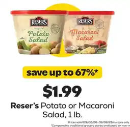 Grocery Outlet Reser's Potato or Macaroni Salad offer