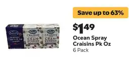 Grocery Outlet Ocean Spray Craisins offer