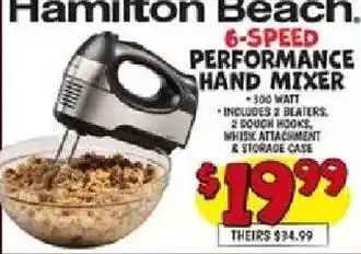 Hamilton Beach 6-speed performance hand mixer