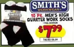 Ollie's Smith's workwear men's high quarter work socks offer