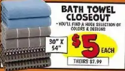 Ollie's Bath Towel closeout offer