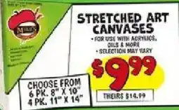 Ollie's Mills stretched art canvases offer