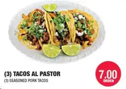 Carnicerias Jimenez 3 seasoned pork tacos offer