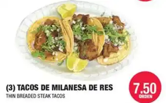 Thin Breaded Steak Tacos