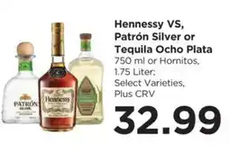 Food 4 Less Hennessy VS, Patrón Silver or Tequila Ocho Plata offer