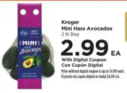 Food 4 Less Kroger mini hass avocados offer