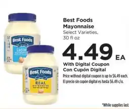 Food 4 Less Best Foods Mayonnaise offer