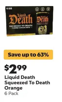 Grocery Outlet Liquid Death Squeezed To Death Orange offer
