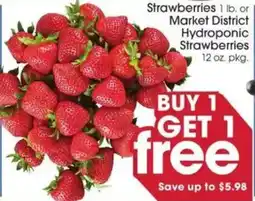 Giant Eagle Market District Hydroponic Strawberries offer
