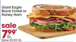 Giant Eagle Giant Eagle Black Forest or Honey Ham offer