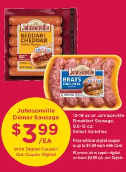 Smith's Johnsonville Dinner Sausage offer