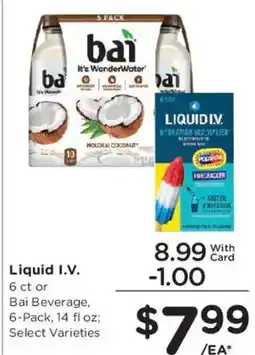 Smith's Liquid I.V. or Bai Beverage offer