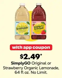 Grocery Outlet SimplyGO Original or Strawberry Organic Lemonade offer