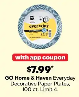 Grocery Outlet Go Home & Haven Everyday Decorative Paper Plates offer