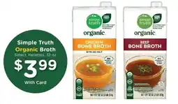 Smith's Simple Truth Organic Broth offer