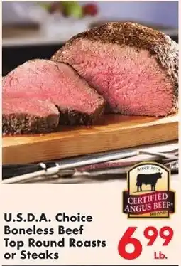 Fairplay Certified Angus Beef Boneless Beef Top Round Roasts or Steaks offer