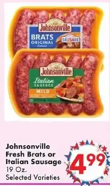 Johnsonville Fresh Brats or Italian Sausage