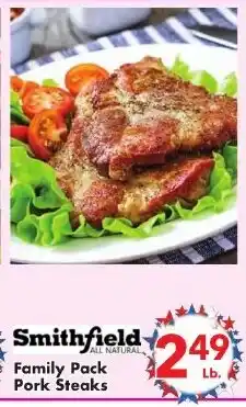 Fairplay Smithfield Family pack pork steaks offer