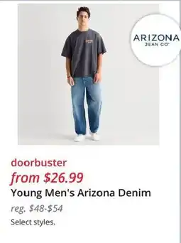 JC Penney Young Men's Arizona Denim offer