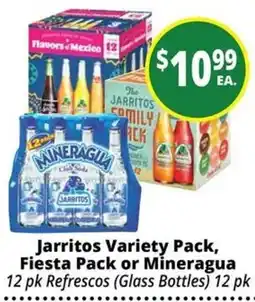 Rancho Markets Jarritos Variety Pack, Fiesta Pack or Mineragua offer