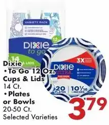Fairplay Dixie to go cups & lids or plates or bowls offer