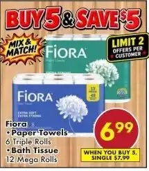 Fairplay Fiora paper towels, bath tissue offer