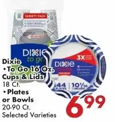 Fairplay Dixie to go cups & lids or plates or bowls offer