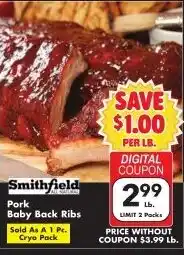 Fairplay Smithfield Pork Baby Back Ribs offer