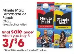Giant Eagle Minute Maid Lemonade or Punch offer