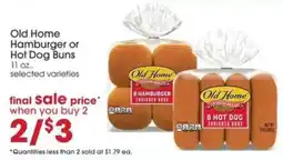 Giant Eagle Old Home Hamburger or Hot Dog Buns offer