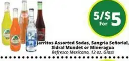 Rancho Markets Jarritos Assorted Sodas, Sangria Señorial, Sidral Mundet or Mineragua offer