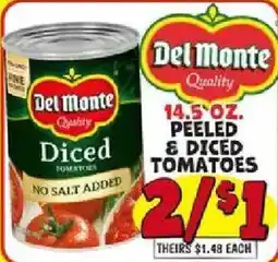 Ollie's Del Monte diced tomatoes offer