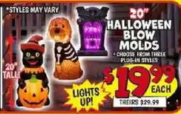 Ollie's Halloween blow molds offer