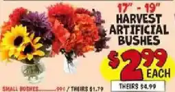 Ollie's Harvest artificial bushes offer