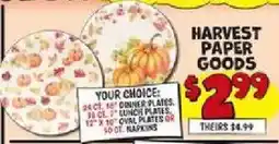 Ollie's Harvest Paper Goods offer