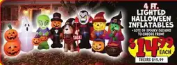 Ollie's 4 ft. lighted halloween inflatables offer